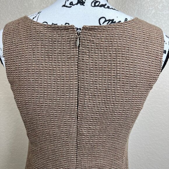 Theory JORA Dress Tan Brown Wool Sleeveless A-Line Fit & Flare size 2  pin up - Picture 10 of 16